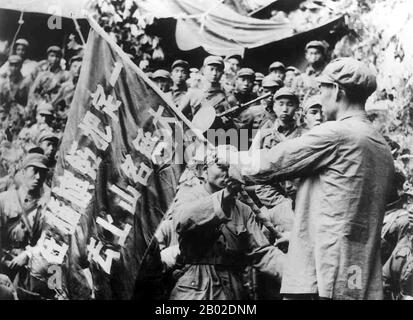 Der Koreakrieg (25. Juni 1950 - Waffenstillstand am 27. Juli 1953 unterzeichnet) war ein militärischer Konflikt zwischen der von den Vereinten Nationen unterstützten Republik Korea und Nordkorea, unterstützt von der Volksrepublik China (VR China), mit militärischer Sachhilfe der Sowjetunion. Der Krieg war ein Ergebnis der physischen Teilung Koreas durch ein Abkommen der siegreichen Alliierten zum Abschluss des Pazifikkriegs am Ende des zweiten Weltkriegs Die koreanische Halbinsel wurde von 1910 bis zum Ende des zweiten Weltkriegs von Japan regiert Nach der Kapitulation Japans 1945 teilten amerikanische Verwalter die Halbinsel a Stockfoto