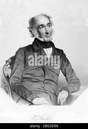 Sir William Jackson Hooker (1785-1865) war ein britischer systematischer Botaniker und Fleckenologe, der über 259 Taxonnamen verfasste. Sein Sohn war auch ein berühmter Botaniker, Sir Joseph Dalton Hooker, der ihm die Nachfolge in der Direktorschaft der Royal Botanic Gardens, Kew antrat. Stockfoto