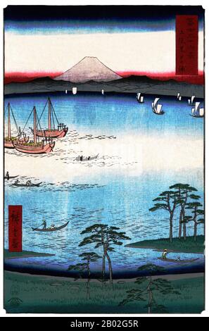 Sechsunddreißig Ansichten des Fuji (japanisch: 富士三十六景; Fuji Sanjū-Rokkei) ist der Titel zweier Holzblockdrucke des japanischen Ukiyo-e-Künstlers Andō Hiroshige, die den Fuji in verschiedenen Jahreszeiten und Wetterbedingungen von verschiedenen Orten und Entfernungen darstellen. Die Serie von 1852 ist im Querformat ausgerichtet, die Serie von 1858 im Hochformat. Utagawa Hiroshige (歌川 広重, * um die Welt der Künstler) (* um die Welt der  ; † 12. Oktober 1858) war ein japanischer Ukiyo-e-Künstler und einer der letzten großen Künstler dieser Tradition. Er wurde auch als Andō Hiroshige (安藤 広重) bezeichnet (eine unregelmäßige Kombination von Familiennamen und Stockfoto