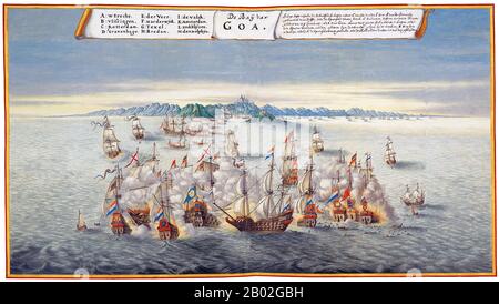 Unter König Manuel I. stellten die Portugiesen 1505, sechs Jahre nach der Entdeckung eines Seeweges nach Calicut im Südwesten Indiens durch Vasco da Gama, eine Regierung in Indien auf. Die Portugiesen hatten ihre Verwaltung ursprünglich in Kochi, oder Cochin, in Kerala, aber 1510 nach Goa verlegt. Bis 1752 umfasste der "Bundesstaat Indien" alle portugiesischen Besitzungen im Indischen Ozean, vom südlichen Afrika bis nach Südostasien, die entweder von einem Vizekönig oder einem Gouverneur regiert wurden. 1752 erhielt Mosambik eine eigene Regierung, und 1844 stellte die portugiesische Regierung Indiens die Verwaltung der Gebiete von Macau, Solor und ein Stockfoto