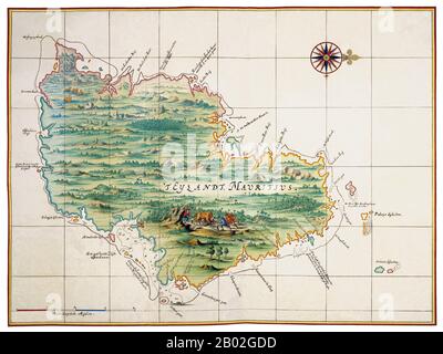 Der Atlas Maior ist die endgültige Fassung des Atlases von Joan Blaeu, der zwischen 1662 und 1672 in Amsterdam in lateinischer (11 Bände), französischer (12 Bände), niederländischer (9 Bände), deutscher (10 Bände) und spanischer (10 Bände) veröffentlicht wurde und 594 Karten und rund 3000 Seiten Text enthält. Es war das größte und teuerste Buch, das im siebzehnten Jahrhundert veröffentlicht wurde. Früher erschienen ab 1634 wesentlich kleinere Versionen mit dem Titel Theatrum Orbis Terrarum, sive, Atlas Novus. Stockfoto