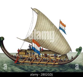 Der Atlas Maior ist die endgültige Fassung des Atlases von Joan Blaeu, der zwischen 1662 und 1672 in Amsterdam in lateinischer (11 Bände), französischer (12 Bände), niederländischer (9 Bände), deutscher (10 Bände) und spanischer (10 Bände) veröffentlicht wurde und 594 Karten und rund 3000 Seiten Text enthält. Es war das größte und teuerste Buch, das im siebzehnten Jahrhundert veröffentlicht wurde. Früher erschienen ab 1634 wesentlich kleinere Versionen mit dem Titel Theatrum Orbis Terrarum, sive, Atlas Novus. Stockfoto