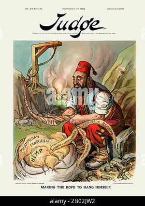 Abdul Hamid II. (Osmanisch-türkisch: عبد الحميد ثانی, 'Abdü'l-Ḥamīd-i sânî; türkisch: İkinci Abdülhamit; 22. September 1842 - 10. Februar 1918) war der 34. Sultan des Osmanenreiches und der letzte Sultan, der eine effektive autokratische Kontrolle über den fraktionierenden Staat ausübt. Er überwachte eine Zeit des Machtabschwungs und des Ausmaßes des Kaiserreichs, einschließlich weitverbreiteter Pogrome und Regierungsmassakre gegen die Minderheiten des Kaiserreichs (nach ihm die hamidischen Massaker genannt) sowie eines Attentatsversuchs, Urteil vom 31. August 1876 bis zur Entmachtung kurz nach der Jungen Türkischen Revolution von 1908, am Stockfoto