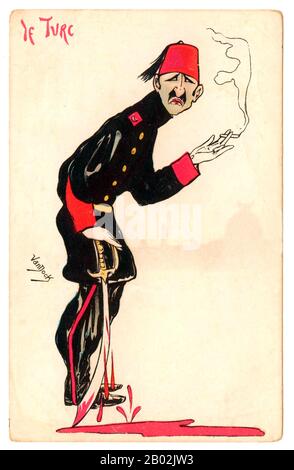 Abdul Hamid II. (Osmanisch-türkisch: عبد الحميد ثانی, 'Abdü'l-Ḥamīd-i sânî; türkisch: İkinci Abdülhamit; 22. September 1842 - 10. Februar 1918) war der 34. Sultan des Osmanenreiches und der letzte Sultan, der eine effektive autokratische Kontrolle über den fraktionierenden Staat ausübt. Er überwachte eine Zeit des Machtabschwungs und des Ausmaßes des Kaiserreichs, einschließlich weitverbreiteter Pogrome und Regierungsmassakre gegen die Minderheiten des Kaiserreichs (nach ihm die hamidischen Massaker genannt) sowie eines Attentatsversuchs, Urteil vom 31. August 1876 bis zur Entmachtung kurz nach der Jungen Türkischen Revolution von 1908, am Stockfoto