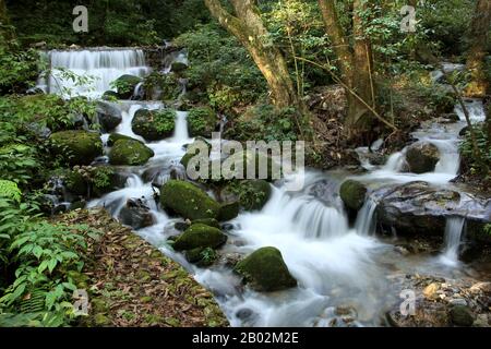 Wasserfall im Shivapuri Nagarjun Nationalpark, Kathmandu, Nepal Stockfoto