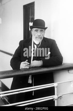 Vereinigtes Königreich/Polen: Joseph Conrad, geb. Józef Teodor Konrad Korzeniowski (1857–1924), der 1920 mit dem Schiff in New York ankam. Joseph Conrad (* Józef Teodor Konrad Korzeniowski in Berdichev, Ukraine) war ein polnischer Schriftsteller, der in englischer Sprache schrieb, nachdem er sich in England niedergelassen hatte. Conrad gilt als einer der großen Schriftsteller in Englisch, obwohl er die Sprache erst in seinen Zwanzigern fließend sprach (und dann immer mit deutlichem polnischem Akzent). Stockfoto