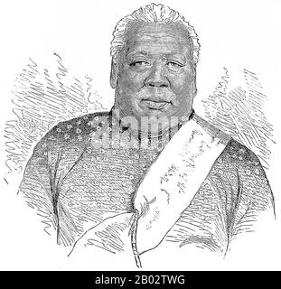 Henri Mouhot (* 15. Mai 1826 in Paris; † 10. November 1861) war ein französischer Naturforscher und Entdecker der Mitte des 19. Jahrhunderts. Er wurde in Montbéliard, Doubs, Frankreich geboren - in der Nähe der Schweizer Grenze, verbrachte aber seine Kindheit in Russland und möglicherweise Teilen Asiens. Er starb in der Nähe von Naphan, Laos. An ihn erinnert man sich vor allem im Zusammenhang mit Angkor. Mouhot's Grab befindet sich etwas außerhalb von Ban Phanom, östlich von Luang Prabang. Stockfoto