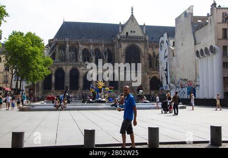 Strawinsky Brunnen, Paris Stockfoto