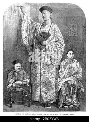 Zhan Shichai (* zwischen dem 5. November 1893) war ein chinesischer Riese, der im 19. Jahrhundert als "Chang the Chinese Giant" durch die Welt tourte. Sein Bühnenname war "Chang Woo Gow". Zhan wurde in Fuzhou in der Provinz Fujian in den 1840er Jahren geboren, obwohl die Berichte über das Jahr zwischen den Jahren von 1848 und 1848 variieren. Seine Höhe wurde für mehr als 2,4 m (8 Fuß) angegeben, es gibt jedoch keine maßgeblichen Aufzeichnungen. Er verließ China 1865, um nach London zu reisen, wo er auf der Bühne auftrat, später durch Europa reiste, und in die USA und Australien als "Chang the Chinese Giant". Zhan erhielt eine gute Ausbildung in verschiedenen Ländern und entwickelte ein gutes und Stockfoto