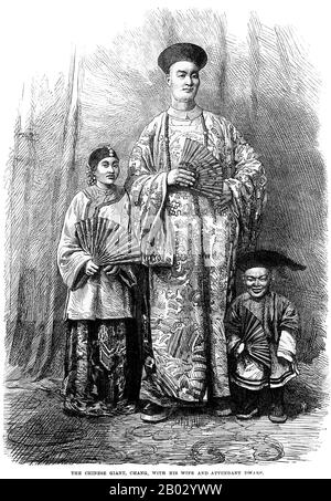 Zhan Shichai (* zwischen dem 5. November 1893) war ein chinesischer Riese, der im 19. Jahrhundert als "Chang the Chinese Giant" durch die Welt tourte. Sein Bühnenname war "Chang Woo Gow". Zhan wurde in Fuzhou in der Provinz Fujian in den 1840er Jahren geboren, obwohl die Berichte über das Jahr zwischen den Jahren von 1848 und 1848 variieren. Seine Höhe wurde für mehr als 2,4 m (8 Fuß) angegeben, es gibt jedoch keine maßgeblichen Aufzeichnungen. Er verließ China 1865, um nach London zu reisen, wo er auf der Bühne auftrat, später durch Europa reiste, und in die USA und Australien als "Chang the Chinese Giant". Zhan erhielt eine gute Ausbildung in verschiedenen Ländern und entwickelte ein gutes und Stockfoto