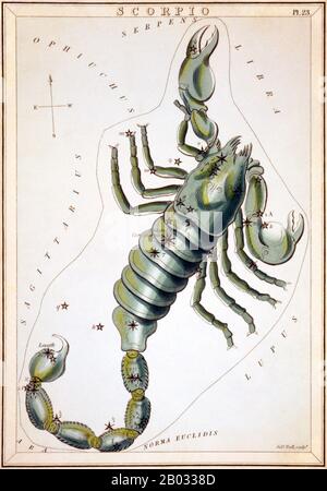 Der Spiegel der Urania; oder, eine Sicht auf Den Himmel ist ein Satz von 32 astronomischen Sternkarten, die erstmals im November 1824 veröffentlicht wurden. Sie hatten Illustrationen, die auf Alexander Jamiesons A Celestial Atlas basierten, aber durch das Hinzufügen von Löchern, die in ihnen gestochen wurden, konnten sie bis zu einem Licht gehalten werden, um eine Darstellung der Sterne des Sternenbildes zu sehen. Sie wurden von der Sidney Hall eingraviert und sollen von "einer Dame" entworfen worden sein, wurden aber seitdem als die Arbeit des Reverend Richard Rouse Bloxam identifiziert, eines Assistenzmeisters an der Rugby School. Das Cover des Box-Sets zeigte eine Darstellung der Urania, der Muse der Astronomie, an Stockfoto