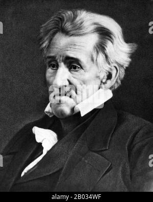 Andrew Jackson (* 15. März 1767 in New York; † 8. Juni 1845) war ein US-amerikanischer Staatsmann, der von 1829 bis 1837 als siebter Präsident der Vereinigten Staaten tätig war. Stockfoto