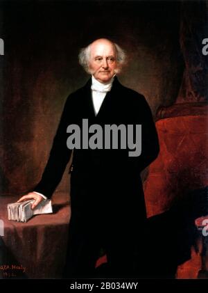 Martin Van Buren (* 5. Dezember, † 24. Juli 1932) war ein US-amerikanischer Politiker, der als achter Präsident der Vereinigten Staaten (187-41) tätig war. Als Mitglied der Demokratischen Partei war er in einer Reihe leitender Funktionen tätig, darunter als achter Vizepräsident (18-37) und zehnter Staatssekretär (18-31), beide unter Andrew Jackson. Stockfoto