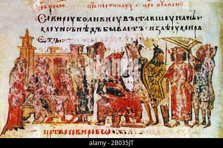 Pertinax (126-193 CE) wurde als Sohn eines befreiten Sklaven geboren und arbeitete als Lehrer, bevor er Offizier in der Armee wurde. Erfolgreiche Kampagnen gegen die Parther sahen ihn in Rang und Prestige, wobei Pertinax schließlich Mitglied des Senats werden sollte. Pertinax wurde nach dem Tod von Commodus von der Prätorianergarde zum Kaiser ausgerufen, wo er sofort mehrere weitreichende Reformen in die Wege zu leiten versuchte. Eine dieser Reformen war die Wiederherstellung der Disziplin unter der verwöhnten Praetorian-Garde, die Feinde machte, die schließlich Pertinax Ermordung durch Mitglieder der Garde zur Folge hatten Stockfoto
