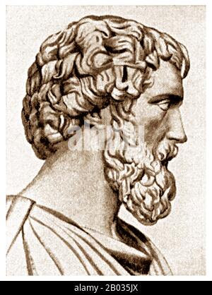 Didius Julianus (133/137-193 CE) wurde von Domitia Lucilla, der Mutter von Kaiser Marcus Aurelius, erhoben und war für öffentliche Ämter und Unterscheidung gepflegt. Er diente in der römischen Armee und wurde 175 CE für seine Erfolge gegen die Germanenstämme zum Konsulat neben Pertinax erhoben. Nachdem die Praetorian Garde Pertinax im März 193 CE ermordet hatte, setzten sie den Kaiserthron zum bieten auf, der bereit war, ihn zu verkaufen, an wen es am meisten zahlen konnte. Julianus gewann den Bieterkrieg und wurde zum Cäsar und Kaiser erklärt, wobei der Senat die Erklärung unter militärischer Bedrohung formalisierte. Seine Kontroversen Stockfoto