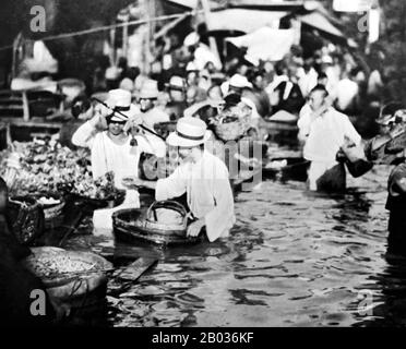 Die chinesischen Überschwemmungen von 1931 oder die Überschwemmungen des gelben Flusses von 1931 waren eine Serie von verheerenden Überschwemmungen, die in der Republik China stattfanden. Die Überschwemmungen werden allgemein als eine der tödlichsten Naturkatastrophen betrachtet, die jemals verzeichnet wurden. Die Schätzungen für die gesamte Zahl der Todesopfer liegen zwischen 145.000 und 3,7 Millionen und 4 Millionen. Stockfoto