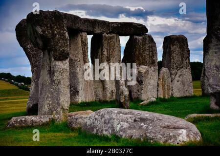 Teilweiser Blick Auf Stonehenge Stockfoto