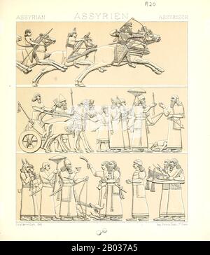 Aus Geschichte des kostüms in chronologischer entwicklung (Geschichte der Tracht in chronologischer Entwicklung) von Racinet, A. (Auguste), 1825-1893. Und Rosenberg, Adolf, 1850-1906, Band 1 gedruckt in Berlin im Jahr 1888 Stockfoto