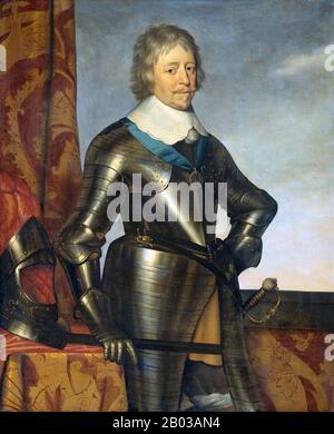 Frederik Hendrik/Frederick Henry (1584-1647) war regierender Fürst von Orange und Stadtolder von Holland, Guelders, Overijssel, Utrechter und Zeeland. Als jüngster Sohn des berühmten William the Silent war er der Halbbrüder des vorherigen Prince of Orange und seines Vorgängers Maurice, der 1625 verstarb. Stockfoto