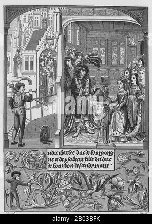 Maximilian I. (22. März 1459 - 12. Januar 1519), Sohn von Friedrich III., Heiliger römischer Kaiser, Und Eleanor von Portugal, war König der Römer (auch als König der Deutschen bekannt) von 1486 und Heiliger römischer Kaiser von 1508 bis zu seinem Tod, obwohl er in Wirklichkeit nie vom Papst gekrönt wurde, war die Reise nach Rom immer zu riskant. Stockfoto