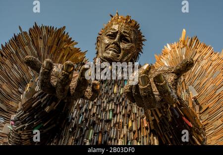 Messerengel In Newtown Powys/Oswestry Stockfoto