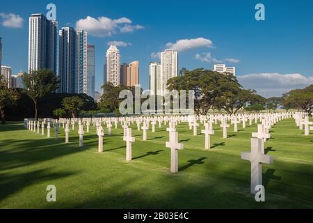 Manila, Philippinen - Februar, 12. 2020: Manila American Cemetery and Memorial in BGC Stockfoto