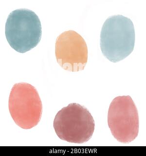 Abstrakte Aquarell gemalt Kreise nahtlose Muster Hintergrund Illustration Stockfoto