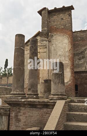 Pompei gli scavi particolare di ruderi Stockfoto