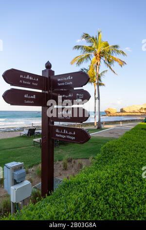 Strand im Shangri La Resort, Oman Stockfoto