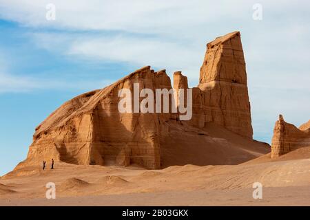 LUT-Wüste mit als Kaluts bekannten Formationen in Kerman, Iran Stockfoto