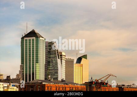 Skyline von Puerto Madero, Capital Federal, Buenos Aires, Argentinien, Südamerika Stockfoto