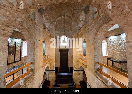 Innenraum der ältesten Synagoge in Sarajevo, Bosnien und Herzegowina Stockfoto