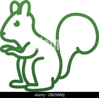 Gradientendesign mit Gleithörnchen, Biodiversitätsleben natürliche Natur und wunderbares Design Vektorgrafiken Stock Vektor