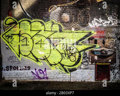 Graffiti Clink Street London 30. Oktober 2014 Stockfoto