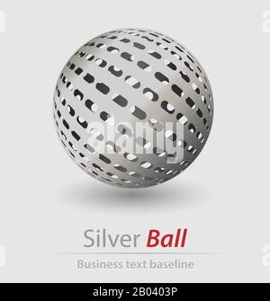 Silberfarbenes, elegantes Symbol für kreative Designanforderungen Stock Vektor