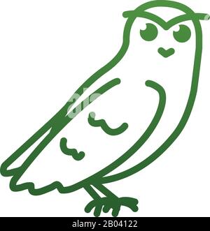 Ikonen-Design mit Eulengradient, Biodiversitäts-Leben natürliche Natur und wunderbares Thema Vektor-Illustration Stock Vektor