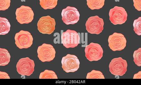 Rosen nahtloser Hintergrund. Wundervolle bunte Blumen Stock Vektor