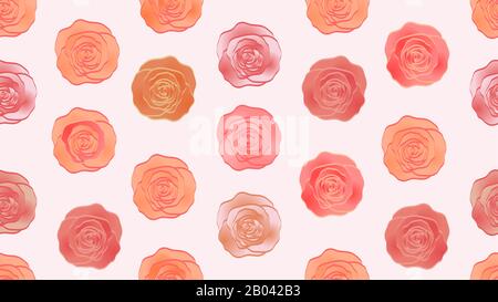 Rosen nahtloser Hintergrund. Wundervolle bunte Blumen Stock Vektor