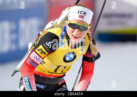 Eckhoff tiril (NOR) bei der IBU-Weltmeisterschaft Biathlon 2020 - Frauen 7,5 Km Sprint, Antholz (BZ), Italien, 14. Feb 2020, Wintersport-Biathlon Stockfoto