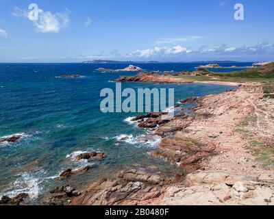 Beeindruckender Blick auf La Maddalena, Sardinien, Italien. Stockfoto