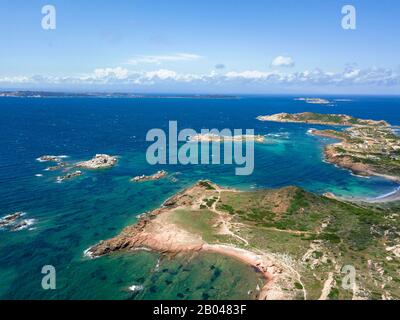 Beeindruckender Blick auf La Maddalena, Sardinien, Italien. Stockfoto