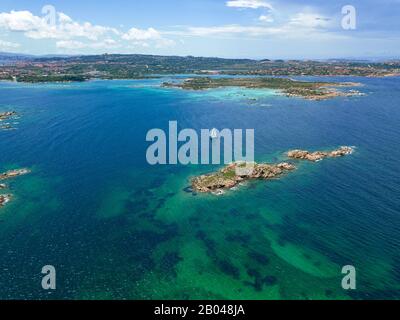 Beeindruckender Blick auf La Maddalena, Sardinien, Italien. Stockfoto