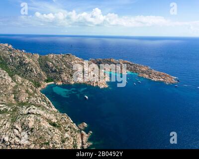 Beeindruckender Blick auf La Maddalena, Sardinien, Italien. Stockfoto