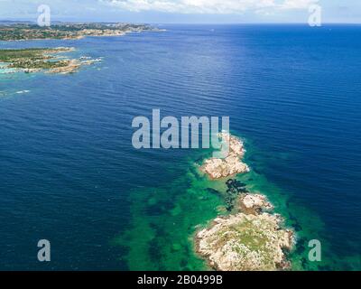 Beeindruckender Blick auf La Maddalena, Sardinien, Italien. Stockfoto