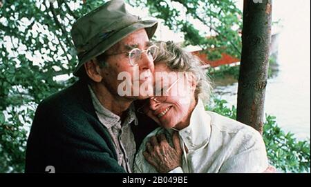 Am GOLDEN POND 1981 Film Universal Pictures mit Katherine Hepburn und Henry Fonda Stockfoto