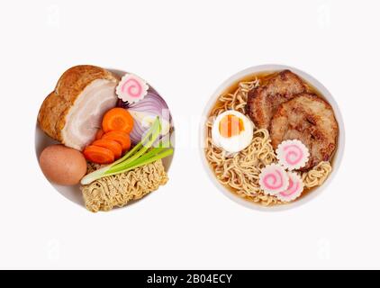 Japanische Nudelsuppe rammen Stockfoto