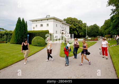 Solliden, Schloss Schweden.Solliden, allgemein bekannt als Solliden. Es ist die Sommerresidenz der schwedischen Königsfamilie und das Privateigentum von König Carl XVI Gustaf. Foto Jeppe Gustafsson Stockfoto