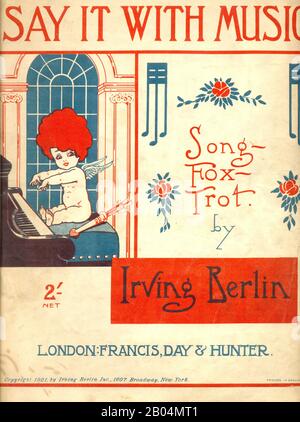 Notenblatt-Cover Say IT With Music, Song - Fox Trot. Von Irving Berlin 1921 Stockfoto