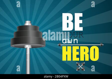 Seien Sie Ihr eigenes Poster für das Hero Gym Stock Vektor