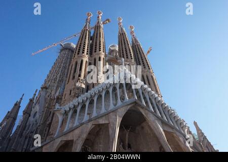 Antoni Gaudis Basílica de la Sagrada Família, Barcelona, Spanien Stockfoto